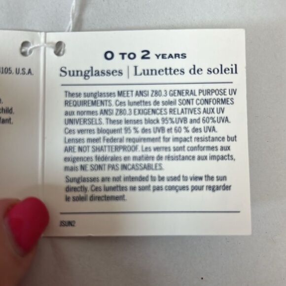Janie and Jack 100030496 Boy 0-2 clear sunglasses NWT - Picture 6 of 9